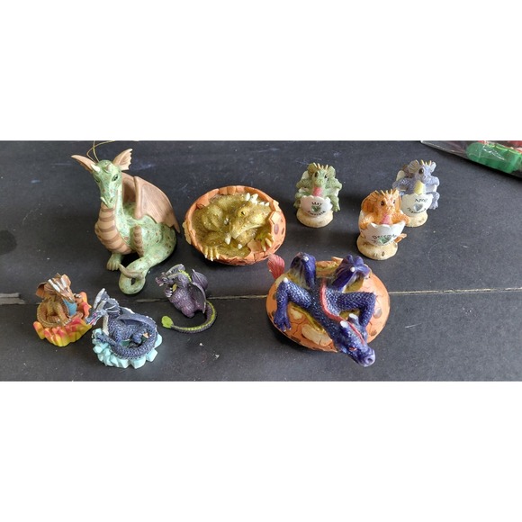 Other - Mythical Creatures collectible fantasy Decor dragon & hatchling resin figurines